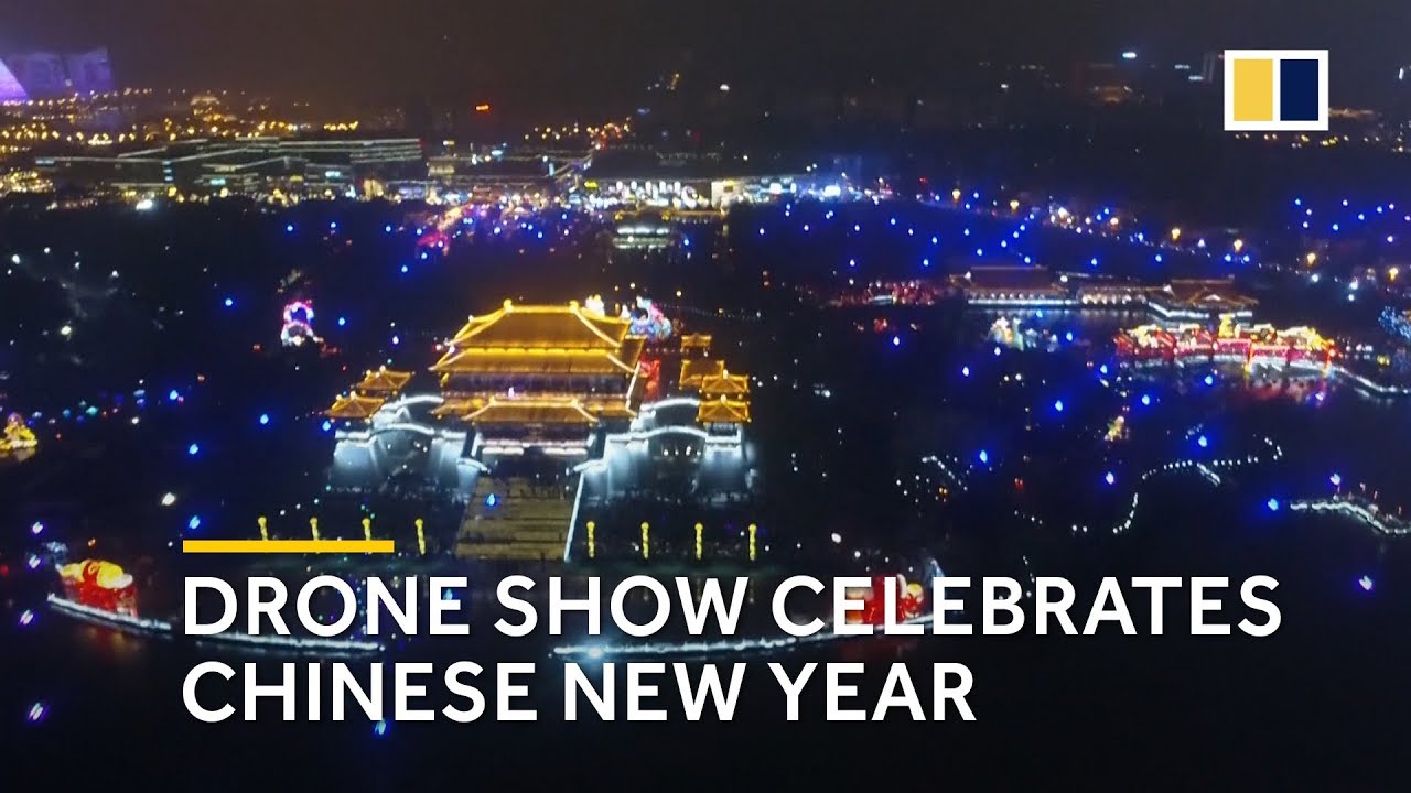 Drone show year china drones chinese light ring